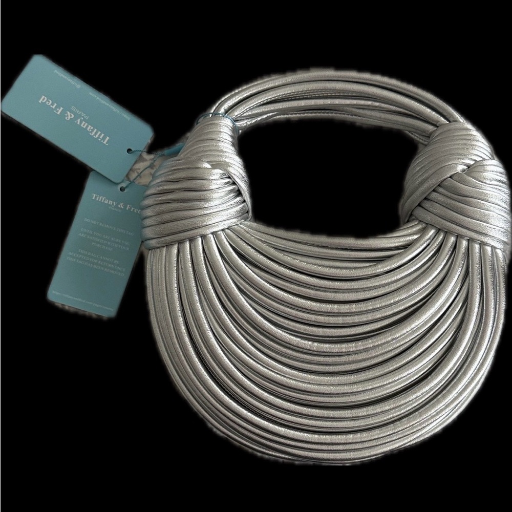Tiffany and Fred silver knotted bag $379 with dust bag NWT